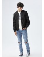 CHAQUETA-HOMBRE-BOMBER-AMERICANINO-821D002-NEGRO