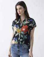 CAMISA-MUJER-MANGA-CORTA-ESPRIT-611D015-NEGRO