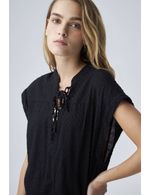 CAMISA-MUJER-MANGA-CORTA-AMERICANINO-611D003-NEGRO