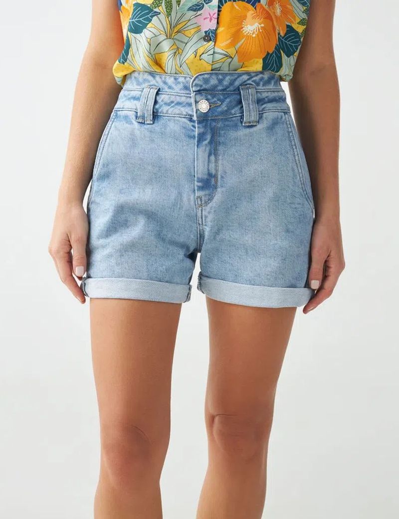 SHORT-MUJER-TIRO-ALTO-ESPRIT-651D000-AZUL