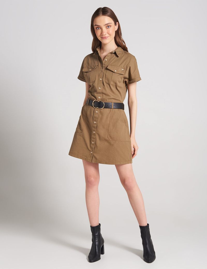 VESTIDO-MUJER-CLASICO-ESPRIT-992D005-CAQUI
