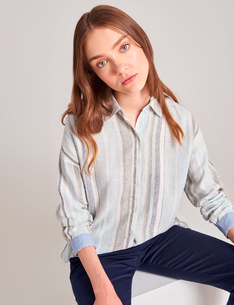CAMISA-MUJER-MANGA-LARGA-ESPRIT-912D013-AZUL