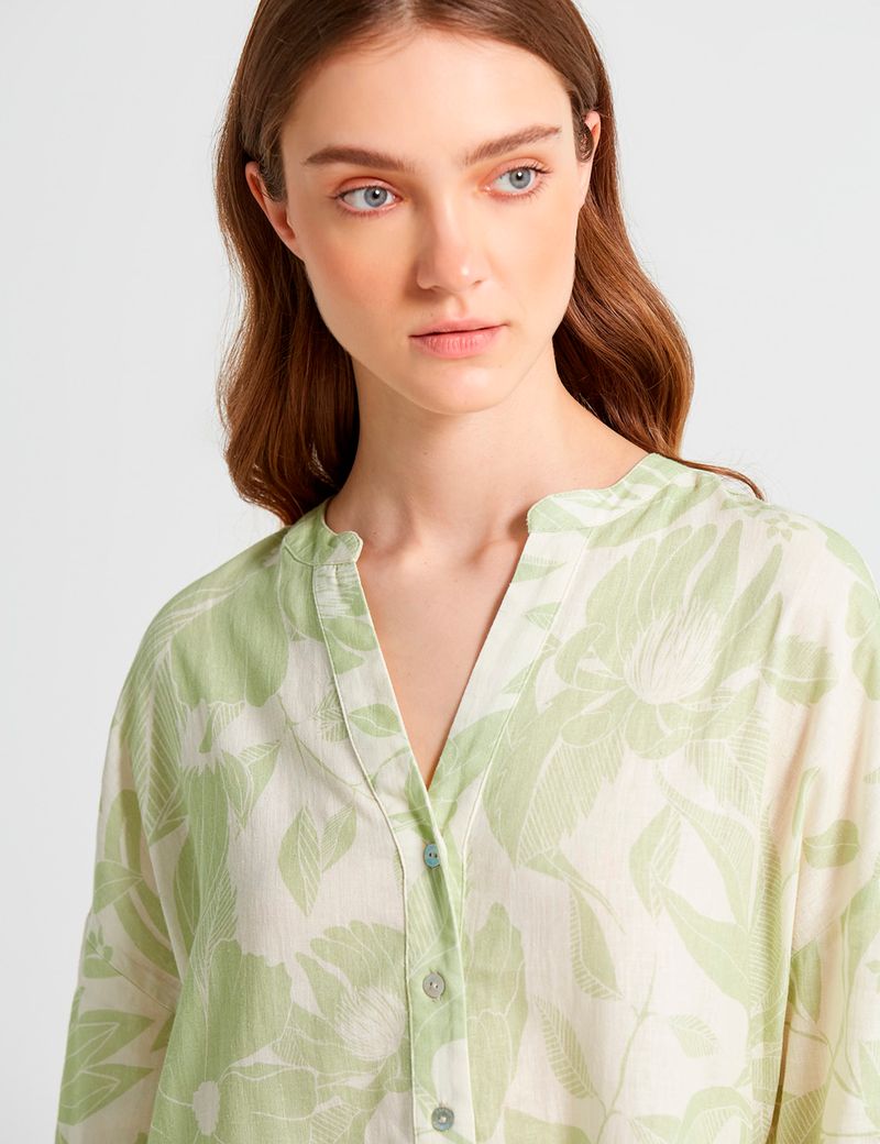 CAMISA-MUJER-MANGA-3-4-ESPRIT-612D002-VERDE