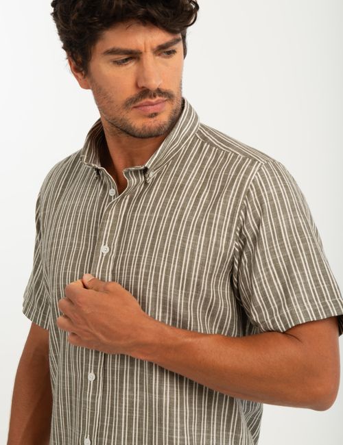 Camisa de hombre a rayas manga corta Holborn  229E010