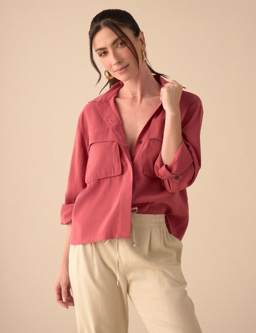 CAMISA MUJER MANGA LARGA ESPRIT 611G033